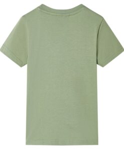 Kindershirt met korte mouwen 116 lichtkakikleurig