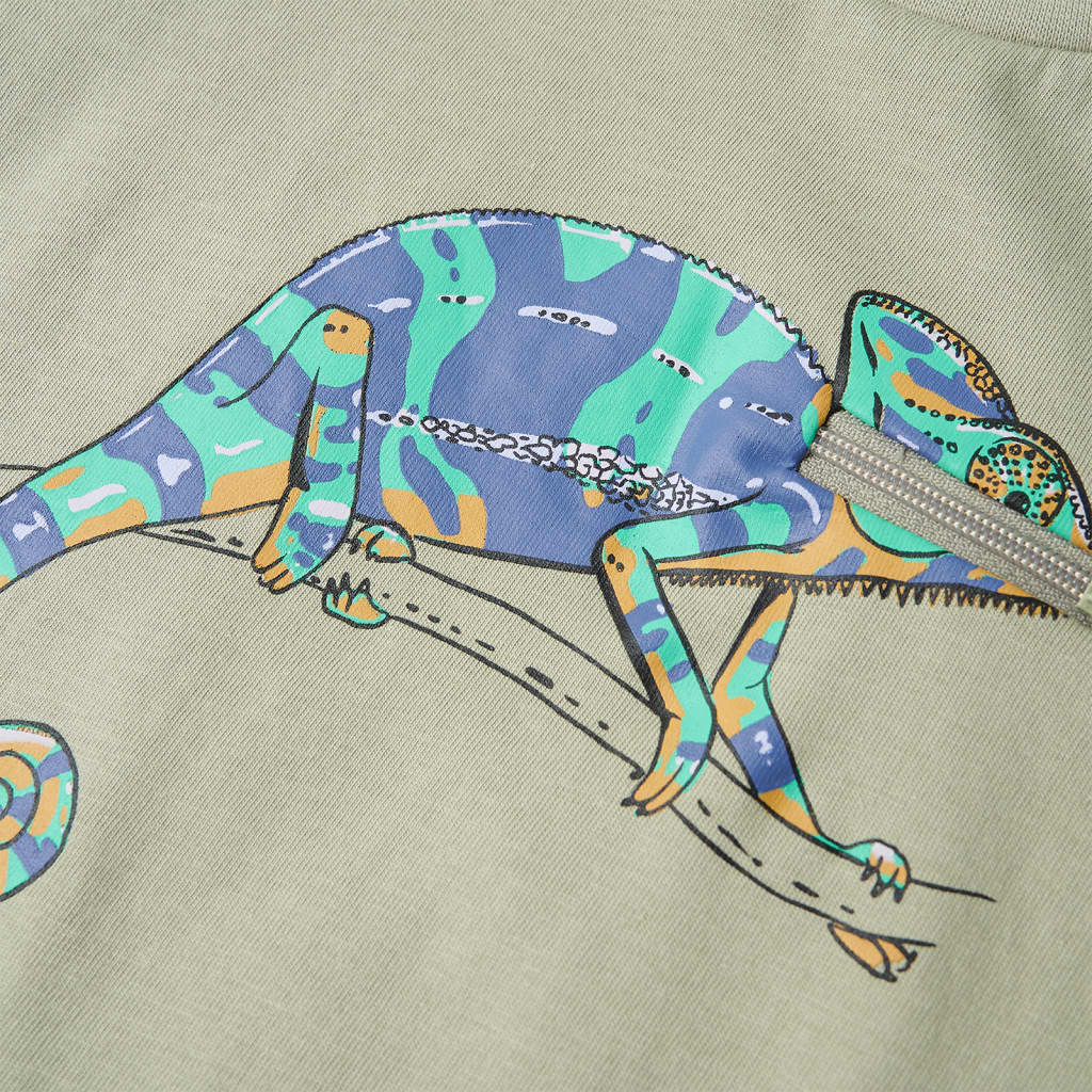 Kindershirt met korte mouwen 116 lichtkakikleurig - Image 4