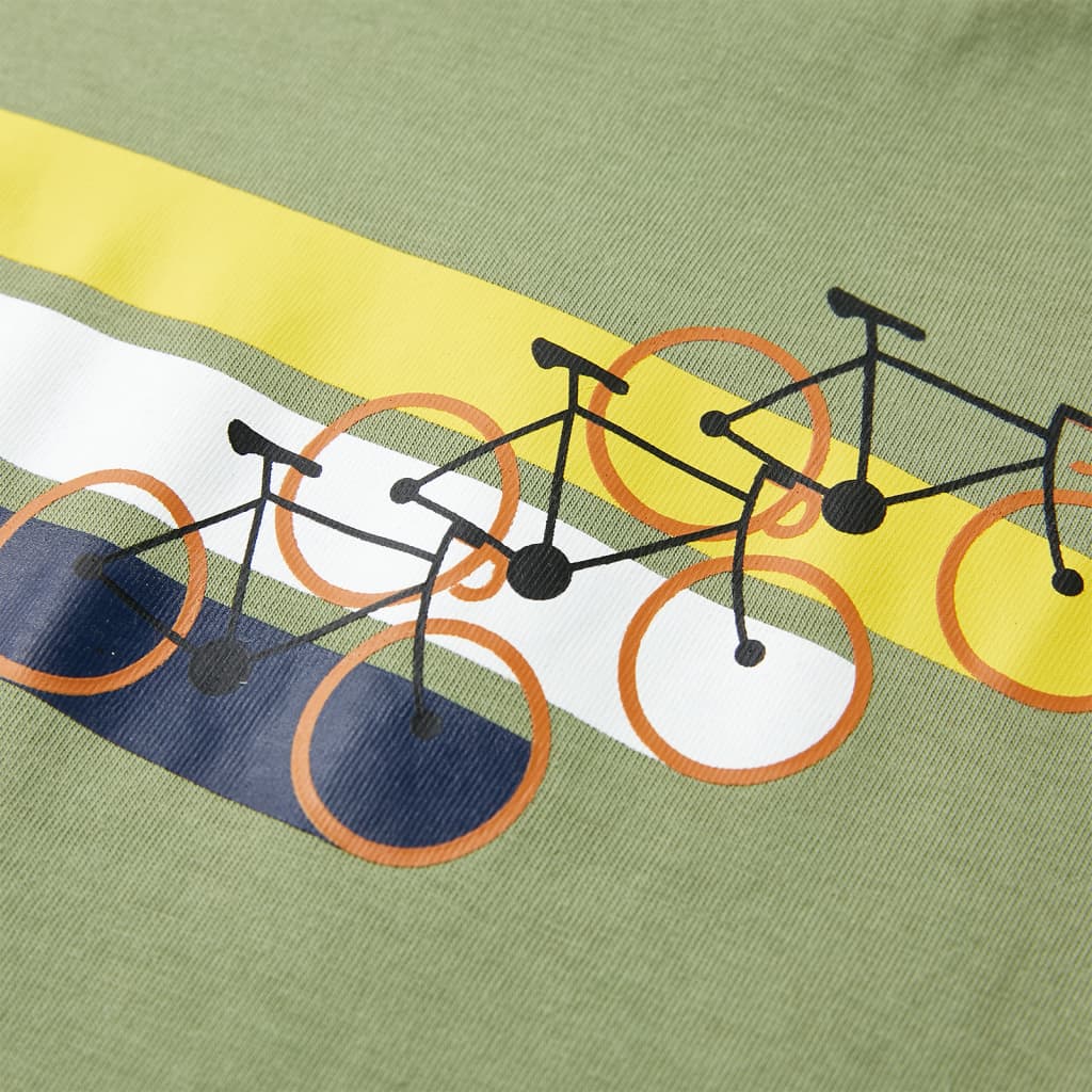 Kindershirt met korte mouwen 116 lichtkakikleurig - Image 4