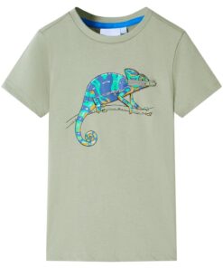 Kindershirt met korte mouwen 116 lichtkakikleurig