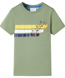 Kindershirt met korte mouwen 116 lichtkakikleurig