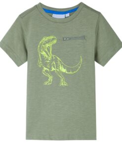 Kindershirt met korte mouwen 116 lichtkakikleurig