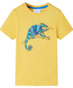 Kindershirt met korte mouwen 116 lichtokerkleurig