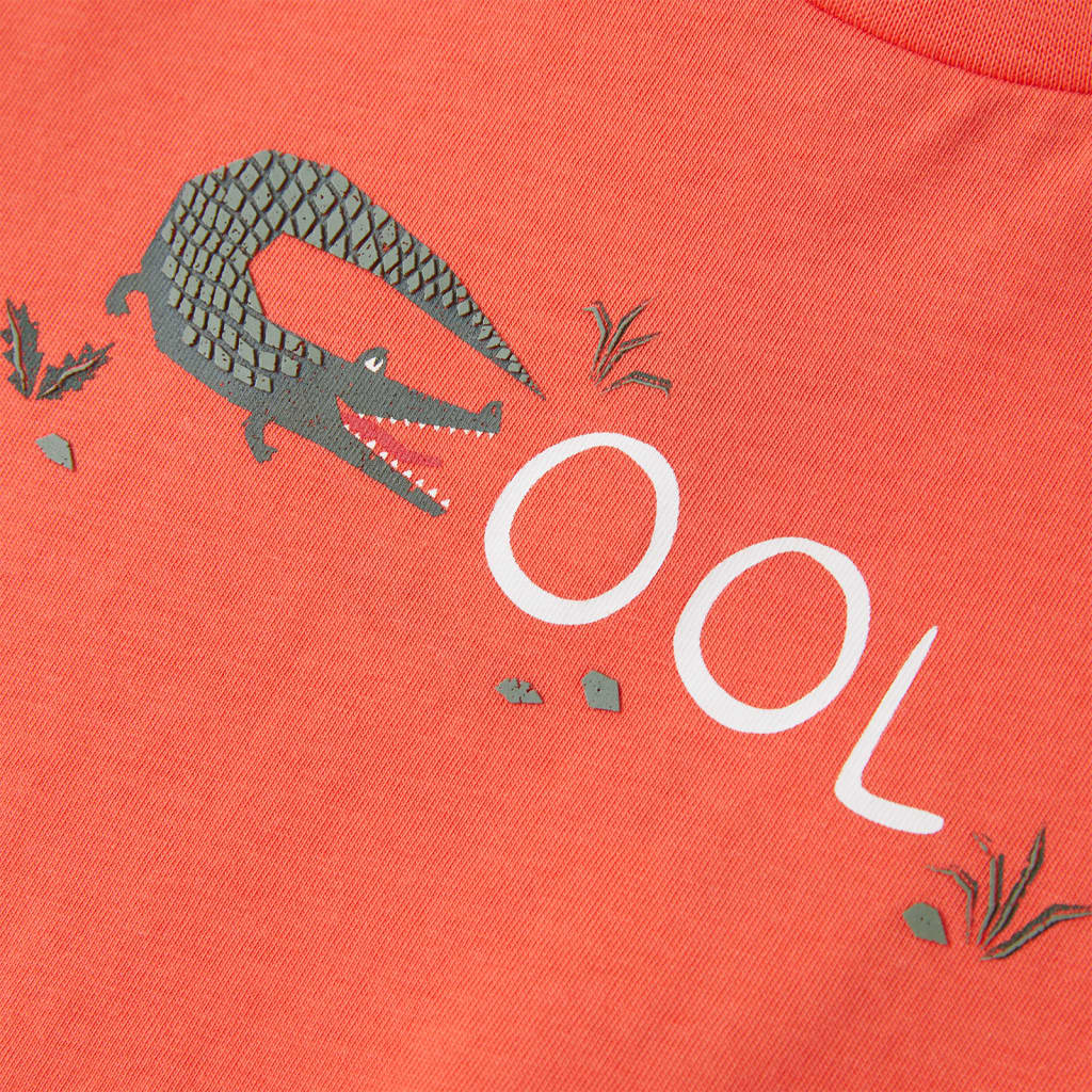 Kindershirt met korte mouwen 116 lichtrood - Image 4