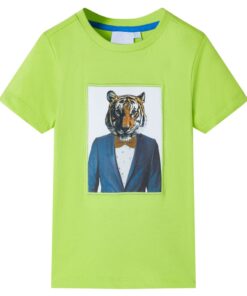 Kindershirt met korte mouwen 116 limoengroen