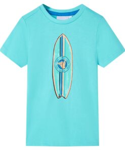 Kindershirt met korte mouwen 116 zeeblauw