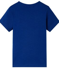 Kindershirt met korte mouwen 128 donkerblauw
