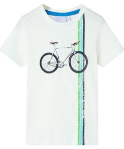 Kindershirt met korte mouwen 128 ecru