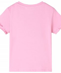 Kindershirt met korte mouwen 128 felroze