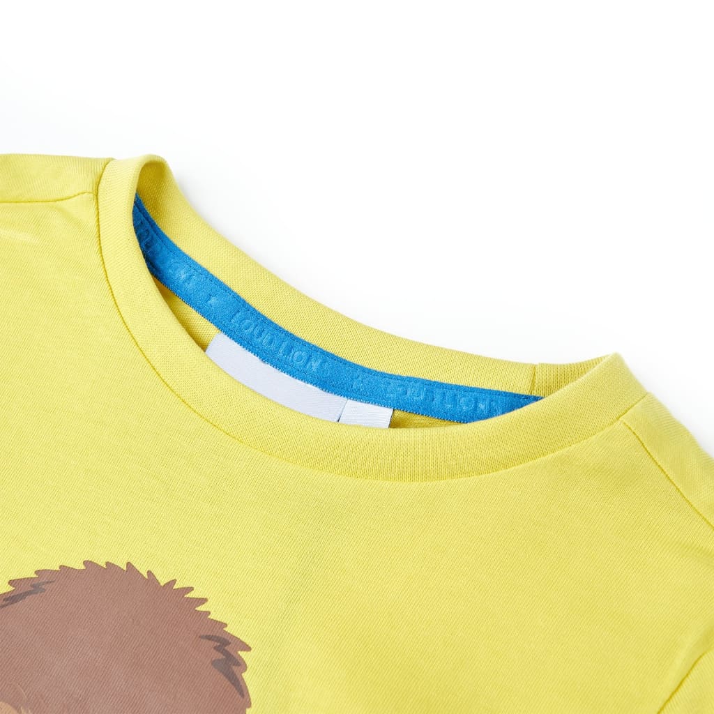 Kindershirt met korte mouwen 128 geel - Image 3