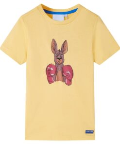 Kindershirt met korte mouwen 128 geel