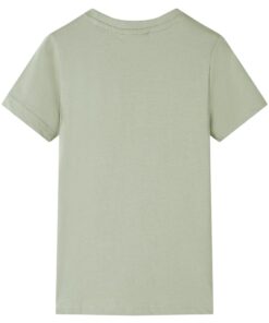 Kindershirt met korte mouwen 128 lichtkakikleurig