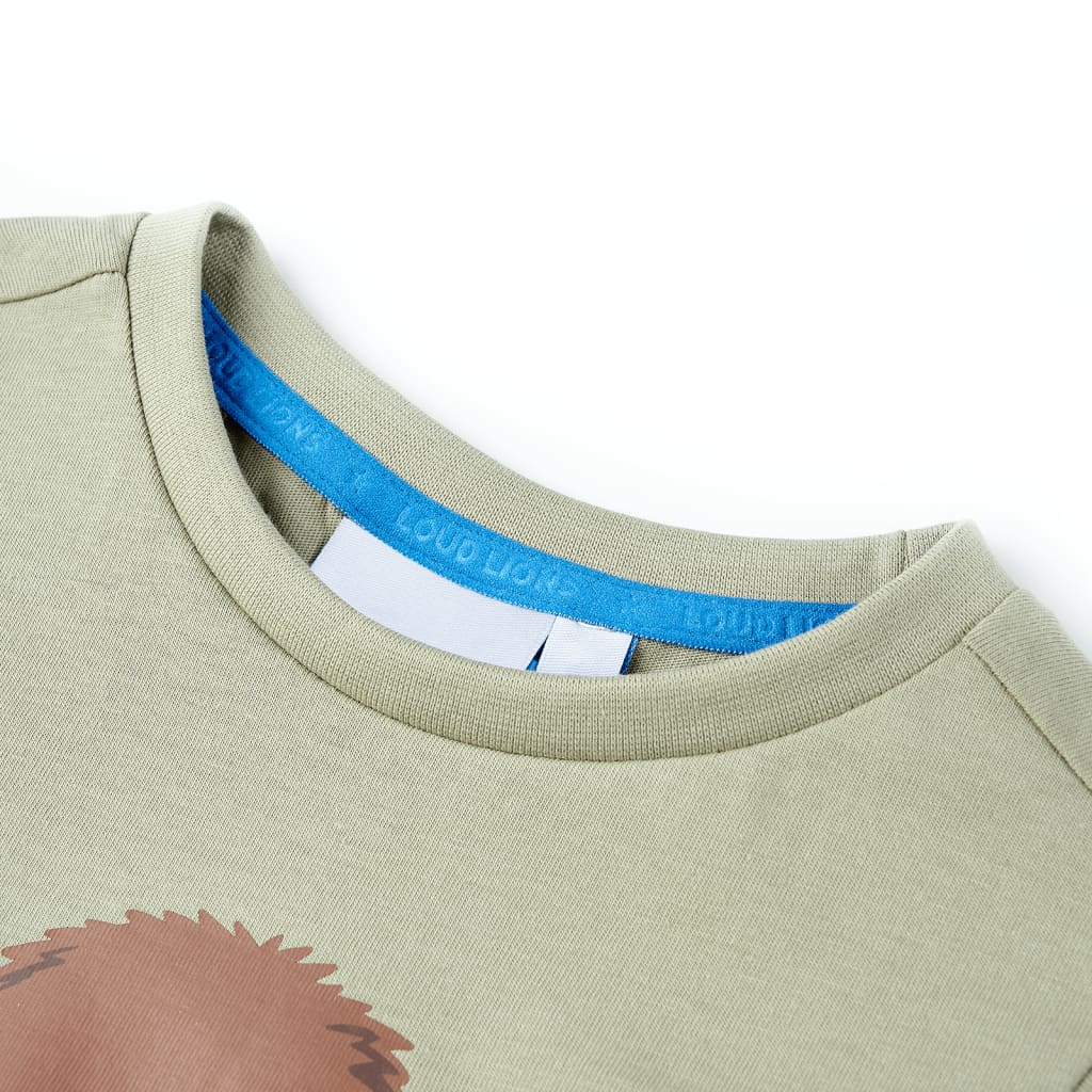 Kindershirt met korte mouwen 128 lichtkakikleurig - Image 3