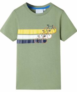 Kindershirt met korte mouwen 128 lichtkakikleurig