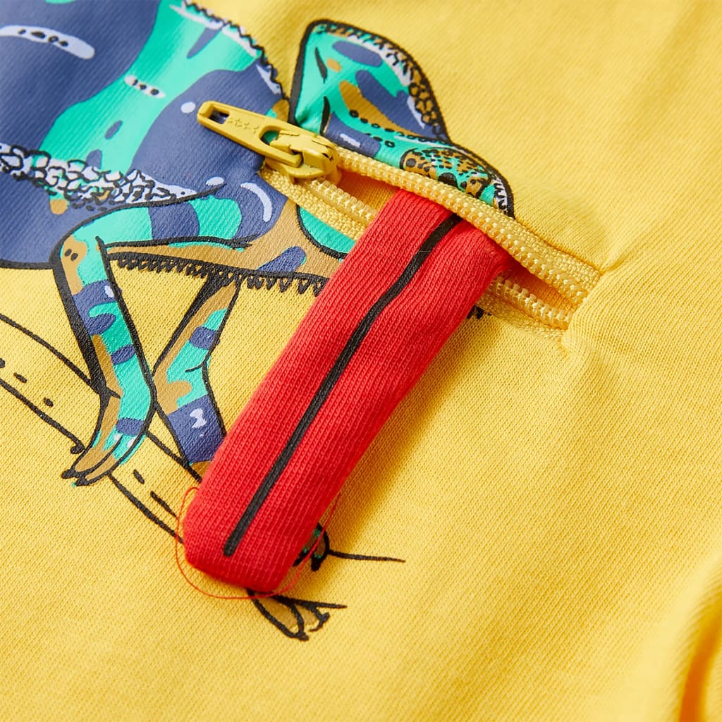 Kindershirt met korte mouwen 128 lichtokerkleurig - Image 5