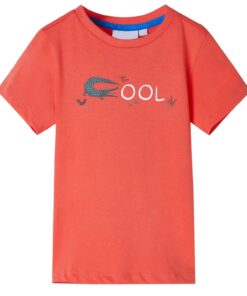 Kindershirt met korte mouwen 128 lichtrood