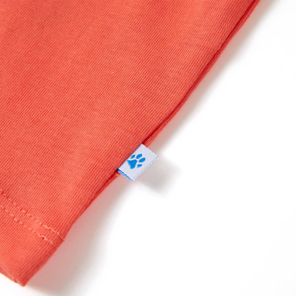 Kindershirt met korte mouwen 128 lichtrood - Image 5