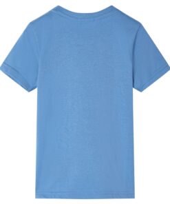 Kindershirt met korte mouwen 128 middenblauw