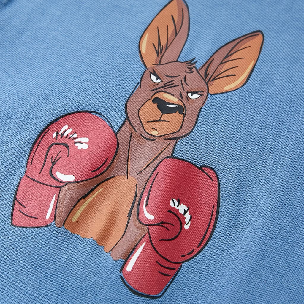 Kindershirt met korte mouwen 128 middenblauw - Image 4