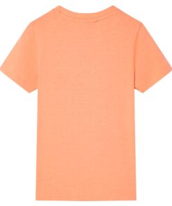 Kindershirt met korte mouwen 128 neonoranje