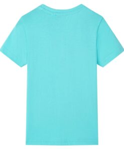 Kindershirt met korte mouwen 128 zeeblauw