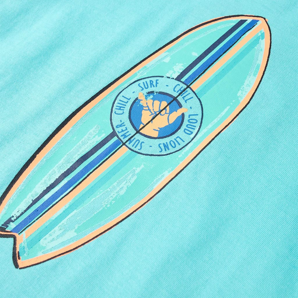 Kindershirt met korte mouwen 128 zeeblauw - Image 4