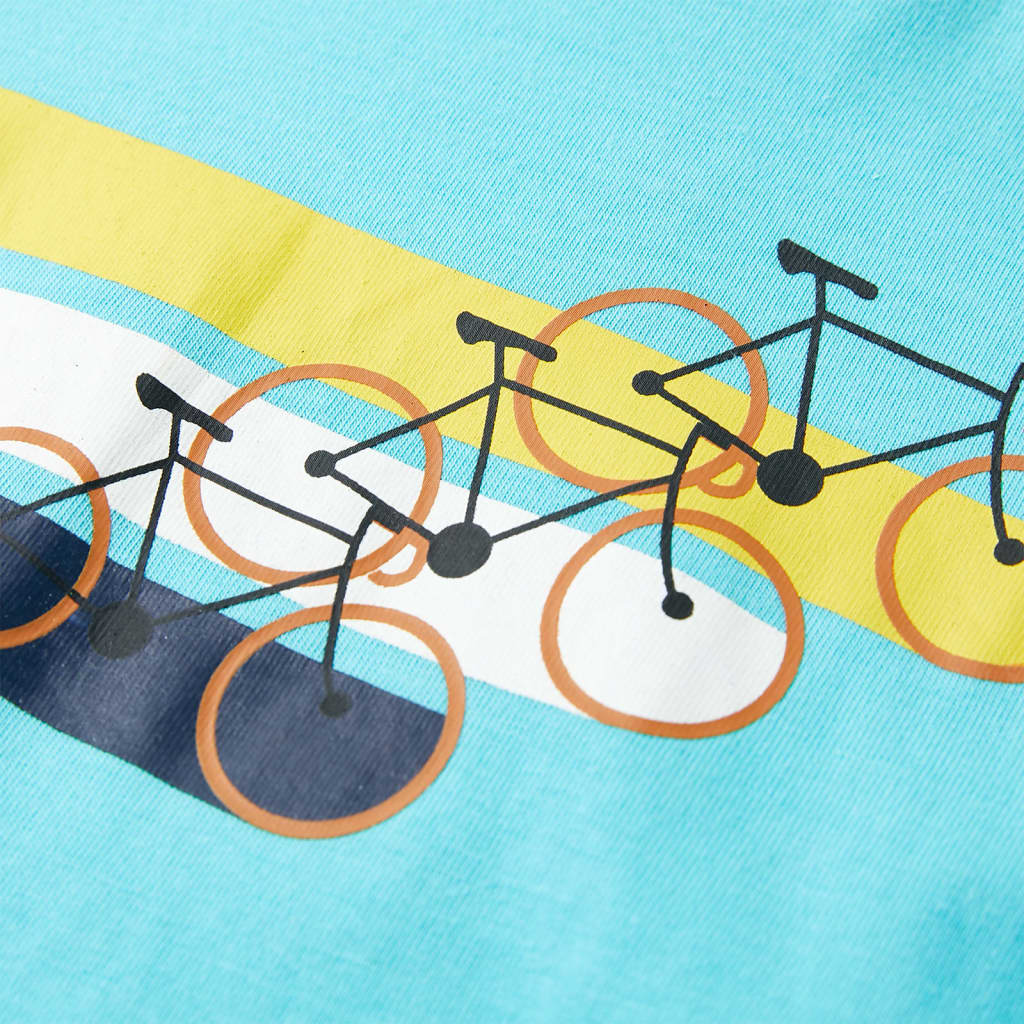 Kindershirt met korte mouwen 128 zeeblauw - Image 4