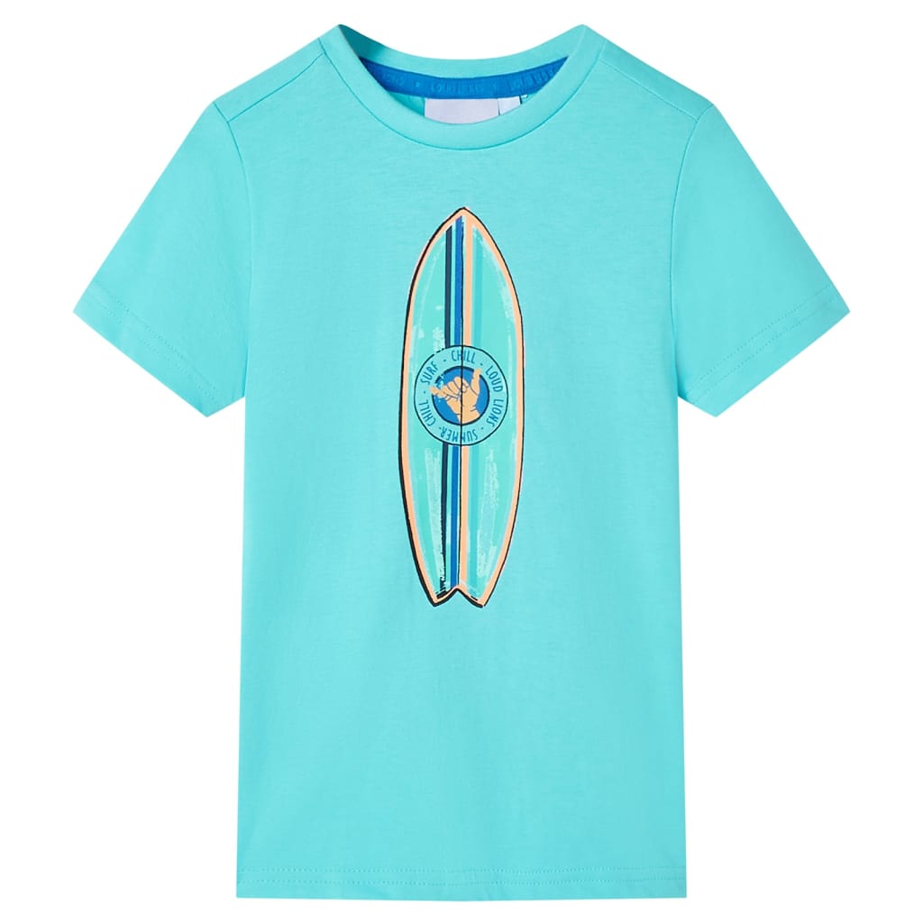 Kindershirt met korte mouwen 128 zeeblauw