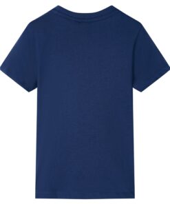 Kindershirt met korte mouwen 140 donkerblauw