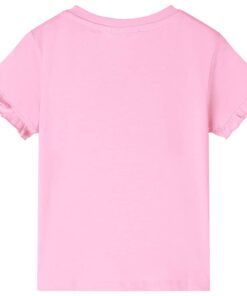 Kindershirt met korte mouwen 140 felroze