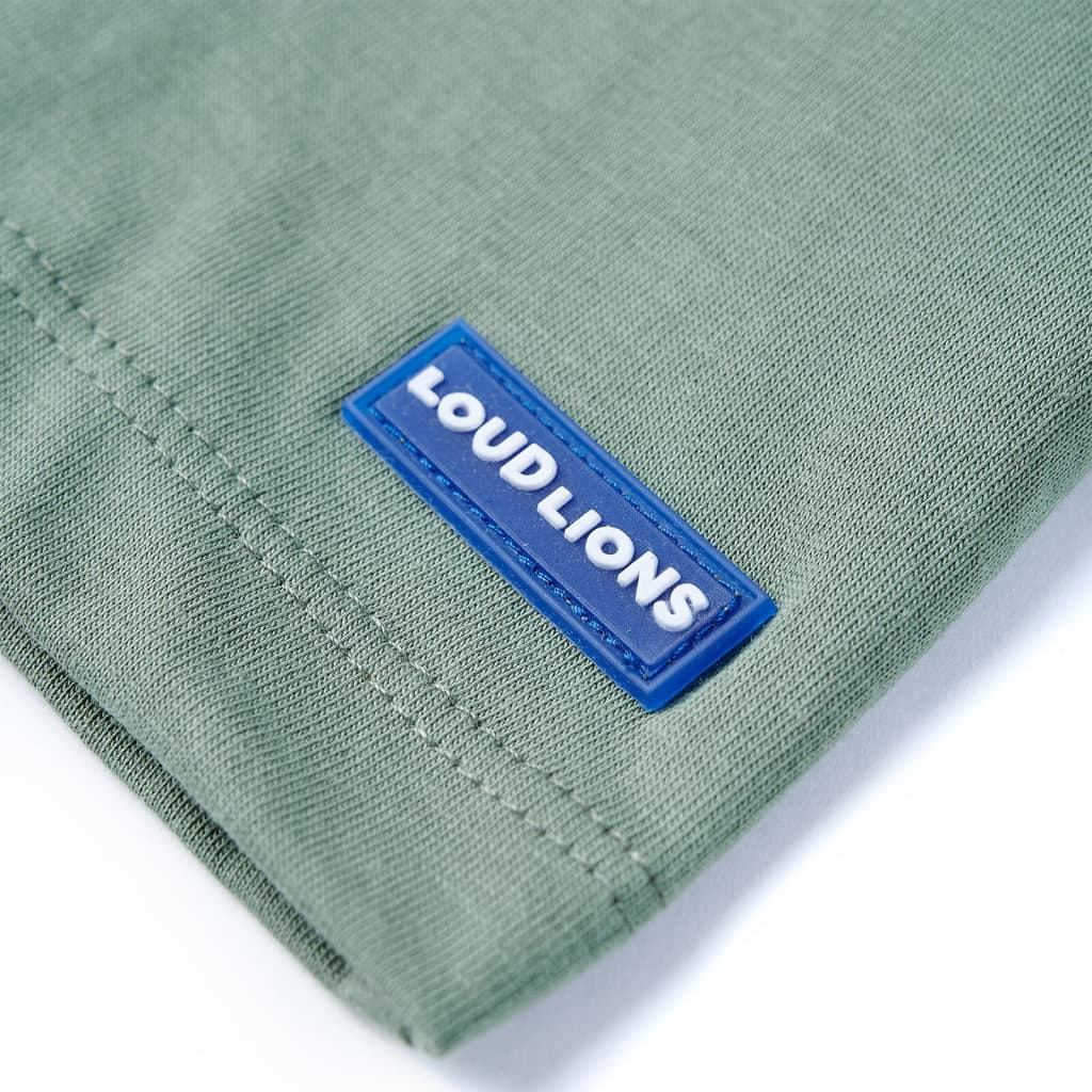 Kindershirt met korte mouwen 140 kakikleurig - Image 5