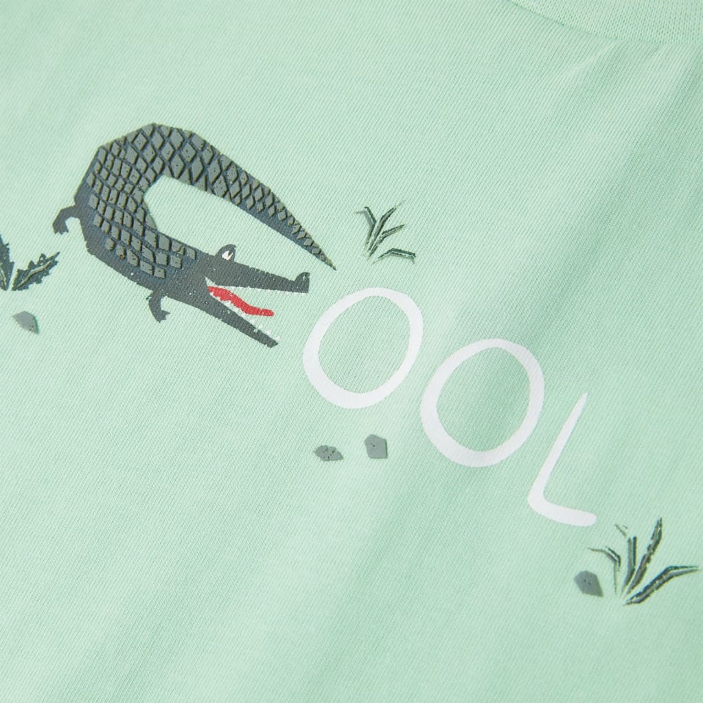Kindershirt met korte mouwen 140 lichtgroen - Image 4