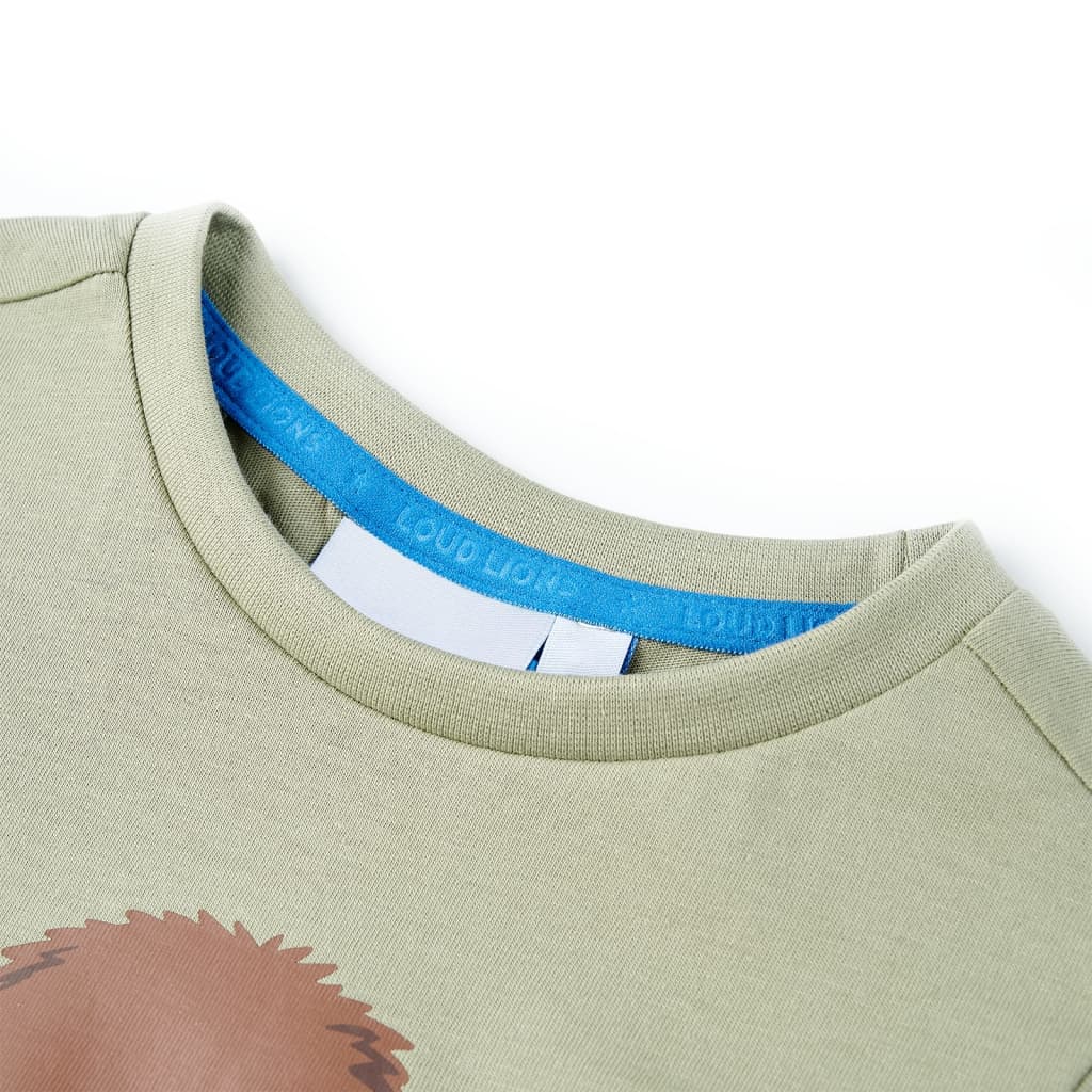 Kindershirt met korte mouwen 140 lichtkakikleurig - Image 3
