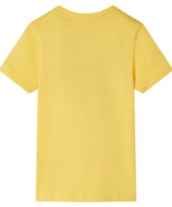 Kindershirt met korte mouwen 140 lichtokerkleurig