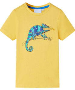 Kindershirt met korte mouwen 140 lichtokerkleurig