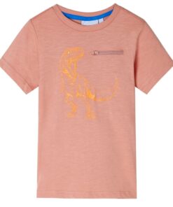 Kindershirt met korte mouwen 140 lichtoranje