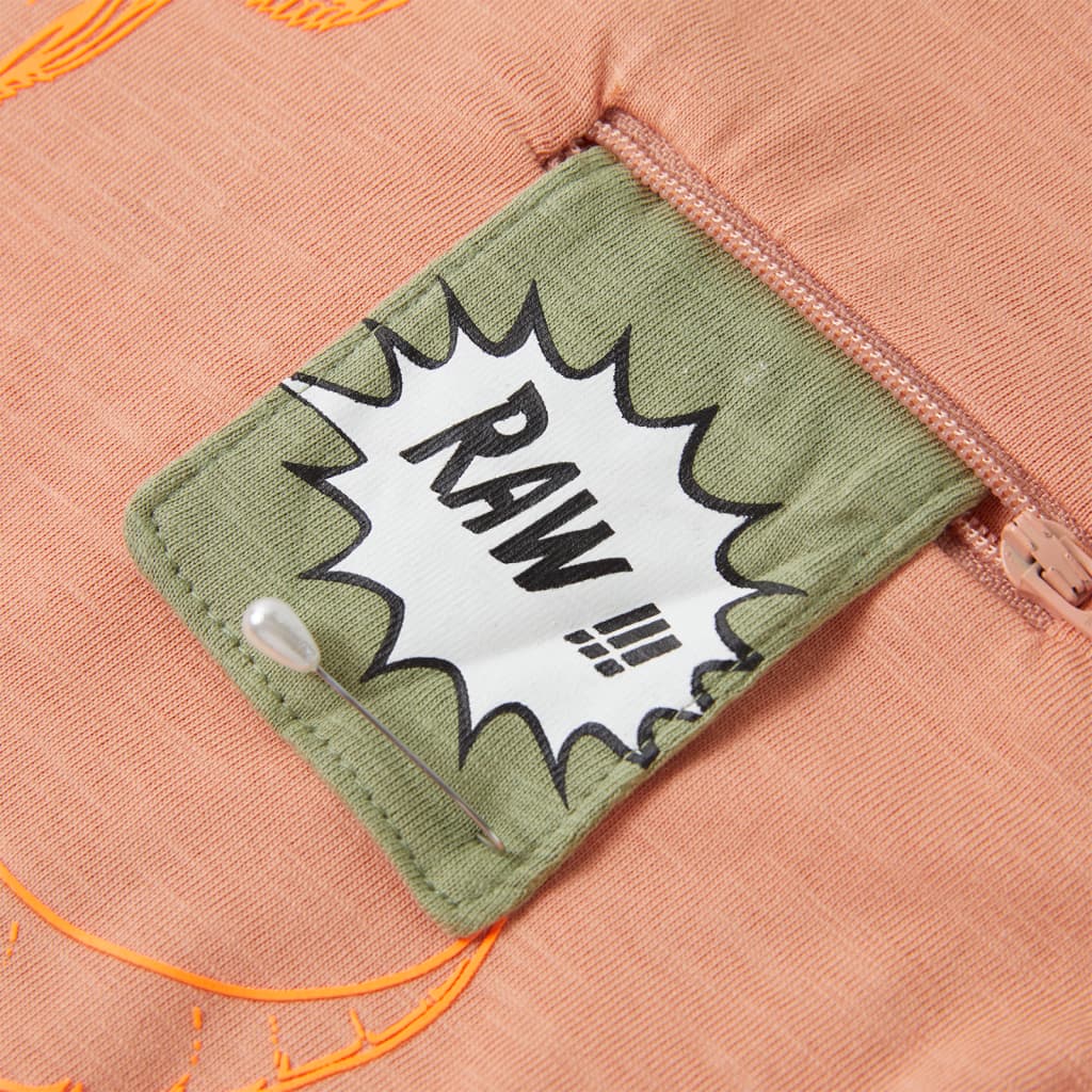 Kindershirt met korte mouwen 140 lichtoranje - Image 5