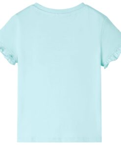 Kindershirt met korte mouwen 140 lichtzeeblauw
