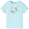 Kindershirt met korte mouwen 140 lichtzeeblauw