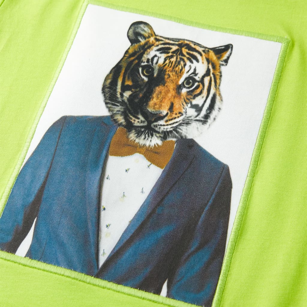 Kindershirt met korte mouwen 140 limoengroen - Image 4