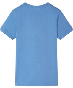 Kindershirt met korte mouwen 140 middenblauw