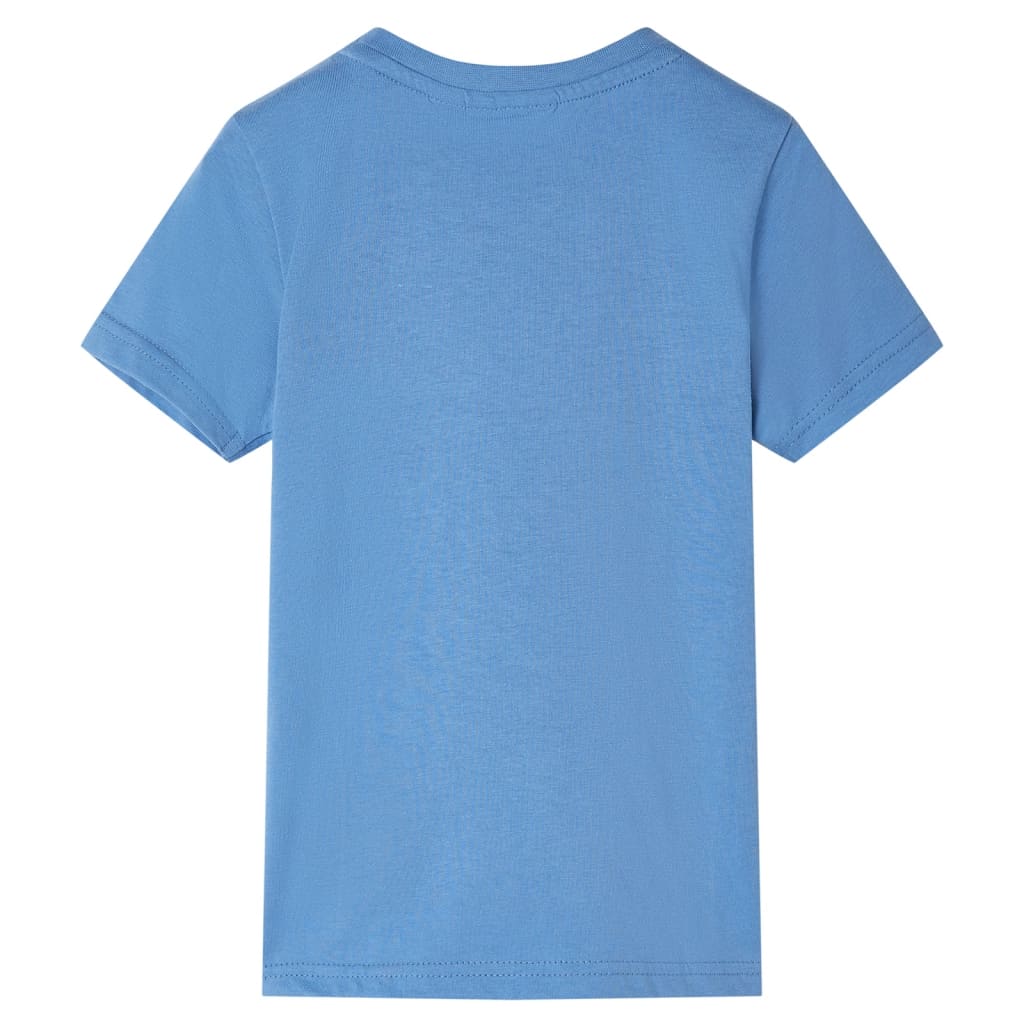 Kindershirt met korte mouwen 140 middenblauw