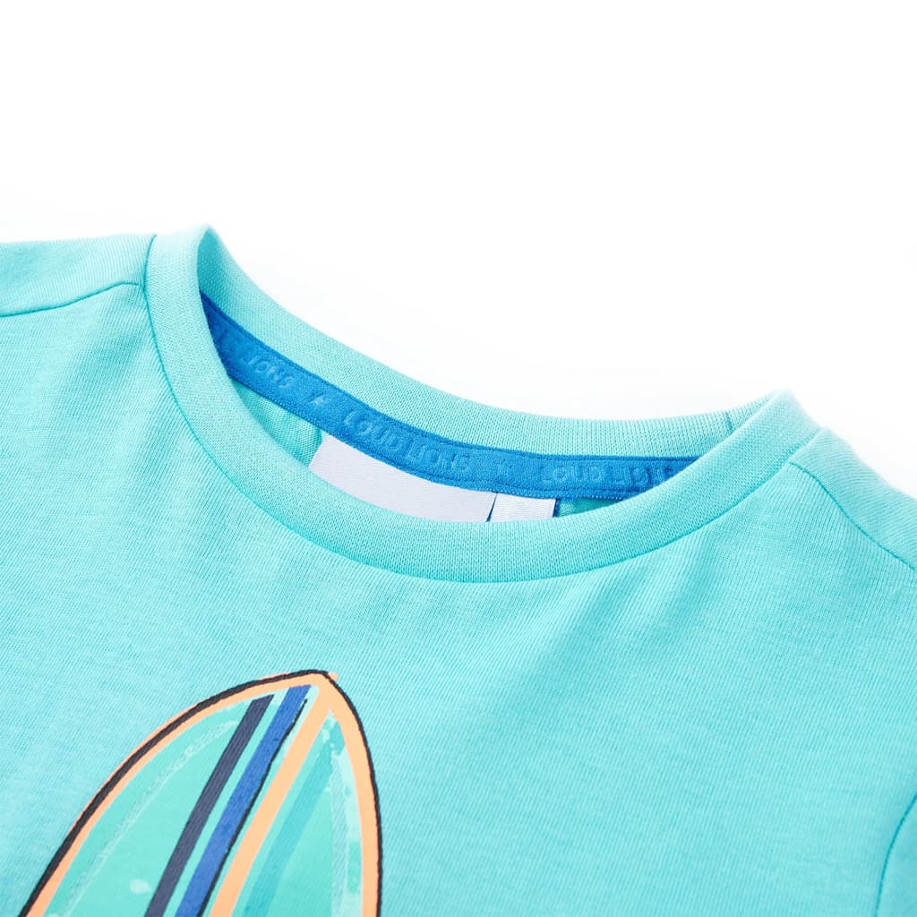 Kindershirt met korte mouwen 140 zeeblauw - Image 3