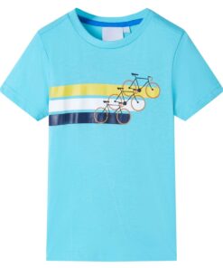 Kindershirt met korte mouwen 140 zeeblauw