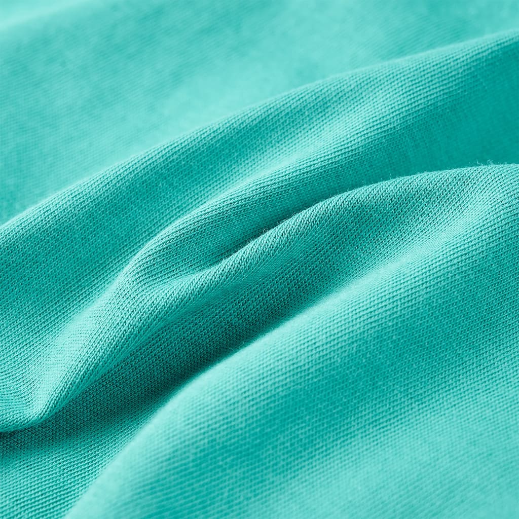 Kindershirt met korte mouwen 92 donkermintkleurig - Image 7