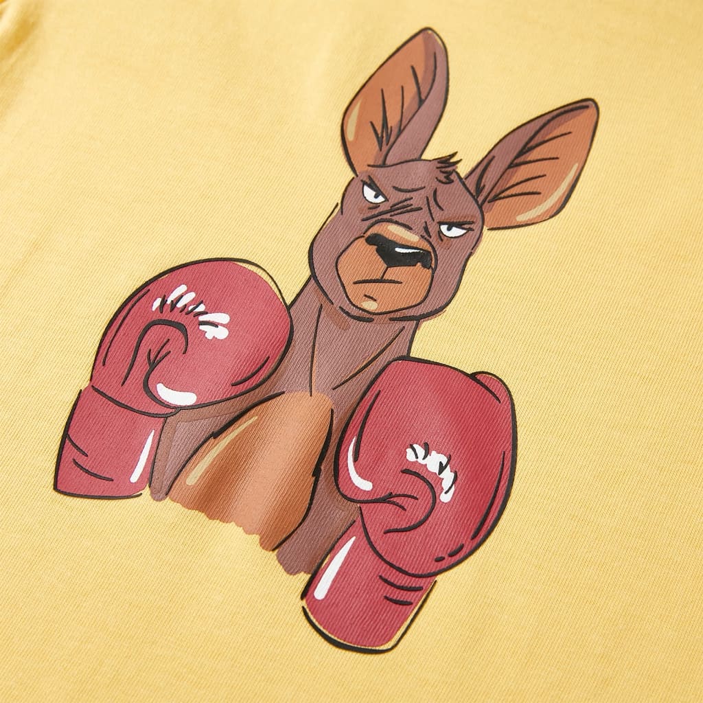 Kindershirt met korte mouwen 92 geel - Image 4