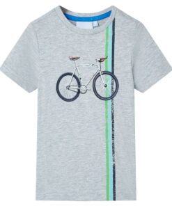 Kindershirt met korte mouwen 92 grijs