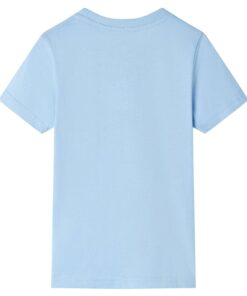 Kindershirt met korte mouwen 92 lichtblauw
