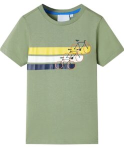 Kindershirt met korte mouwen 92 lichtkakikleurig