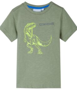 Kindershirt met korte mouwen 92 lichtkakikleurig